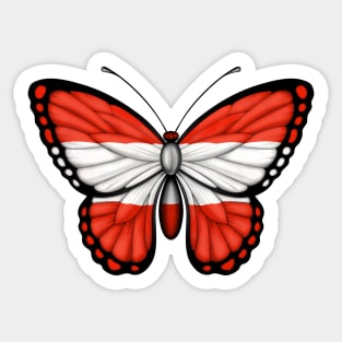 Austrian Flag Butterfly Sticker